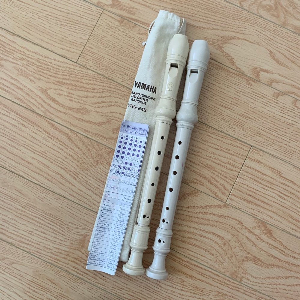 Yamaha Soprano Recorder Flute Set Baroque